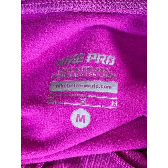 Nike Pro Womens Medium Long Sleeve Pink Pullover - Picture 4 of 10